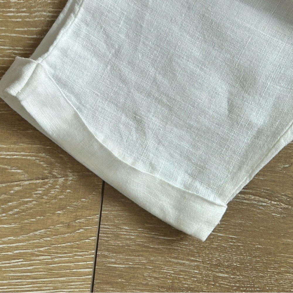 Saks Fifth Avenue White Linen Blouse - M - Picture 6 of 7